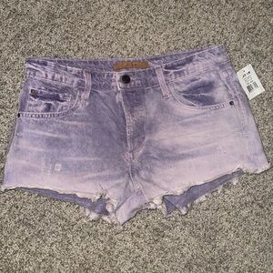 Joe’s Jeans Vintage 1971 Women's Lavender Denim Button Up~Cut-Off Shorts size 28
